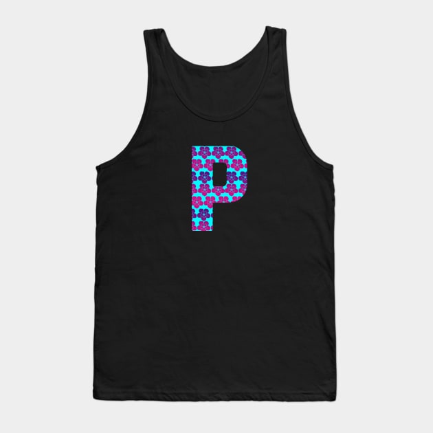 Letter P from Roses Tank Top by Dolta